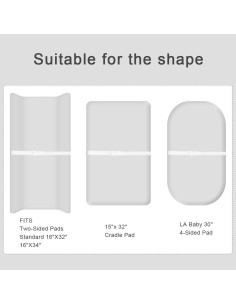 Funda de Cambiador Elástica BlueSnail Gris Melange 2pk 2