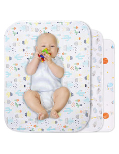 Almohadilla Cambiadora Impermeable 3 Piezas 70x96 cm