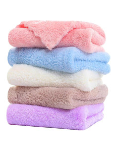 Paquete de 5 Toallas de Microfibra Borsicge 75x35 cm Secado Rápido