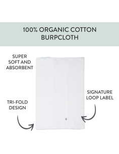 Paños de Eructo 100% Algodón Orgánico The Honest Company - 5 Unidades 2