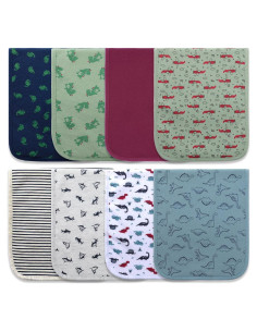 Paños de Eructo Hakochia Algodón Orgánico 8 Unidades Grandes