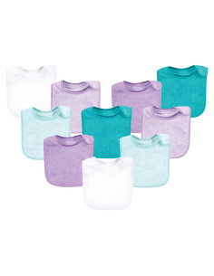 Baberos Unisex Hudson Baby de Rayón de Bambú - Menta Púrpura