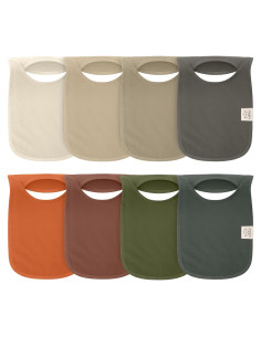 Paquete de 8 Baberos de Pullover KeaBabies - Algodón Orgánico