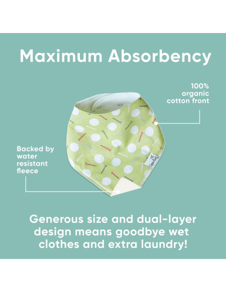 Copper Pearl Paquete de 4 Baberos de Algodón para Bebés Unisex