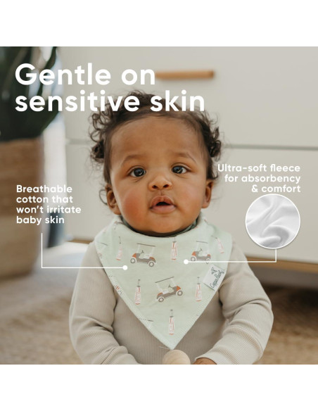Copper Pearl Paquete de 4 Baberos de Algodón para Bebés Unisex