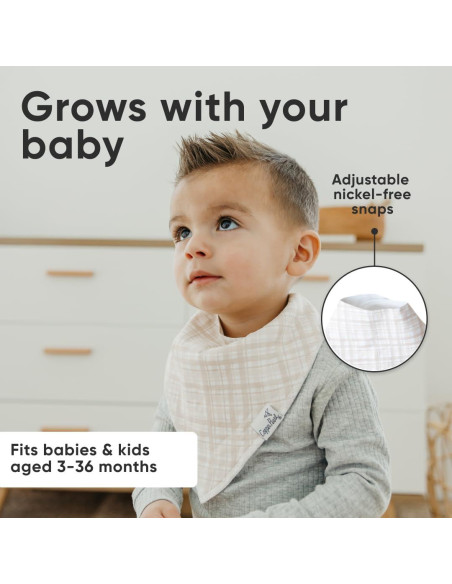 Copper Pearl Paquete de 4 Baberos de Algodón para Bebés Unisex