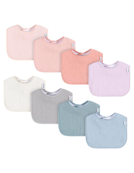 Baberos de Muselina Gerber Pack de 8 para Bebé Unisex