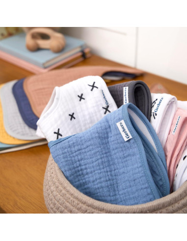 Baberos de Muselina Gerber Pack de 8 para Bebé Unisex