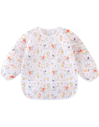 Baberos Impermeables de Manga Larga HaimoBurg - Paquete de 5