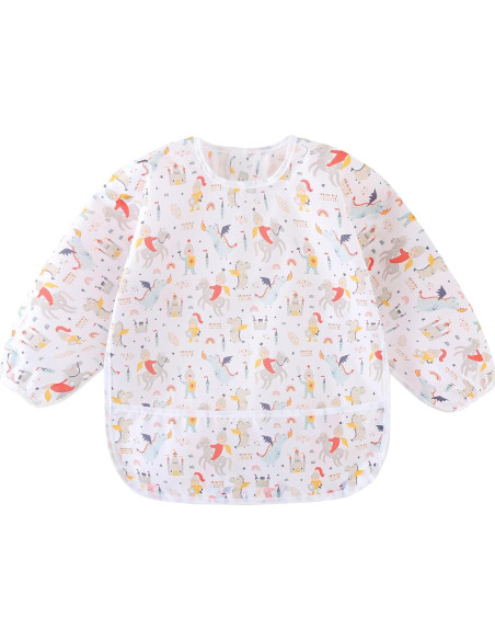 Baberos Impermeables de Manga Larga HaimoBurg - Paquete de 5