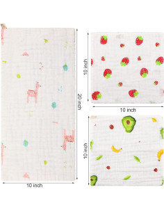 Paquete de 20 Paños de Muselina Kenning para Bebés 25.4x50.8 cm 2