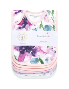 Baberos Infantiles Burt's Bees Baby, 100% Algodón Orgánico, Paquete de 5 2