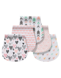 Paños de Eructo Little Tots 100% Algodón Set de 5 Unisex