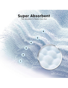 Paños de eructo 100% algodón THSAM 50.8x25.4 cm 6 unidades 2