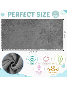 Paquete de 50 Paños para Eructar Bebé Newwiee 50x25 cm 2