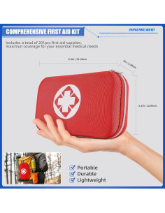 Kit de Primeros Auxilios Compacto KNVBIN 201 Suministros Impermeable 2