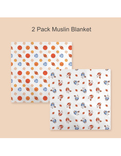 Mantas de Muselina IBESTOPIA 120x120 cm Paquete de 2 Bebés 2