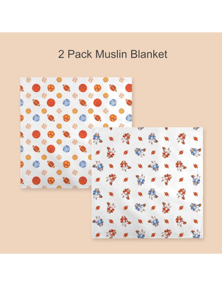 Mantas de Muselina IBESTOPIA 120x120 cm Paquete de 2 Bebés Mantas de Muselina IBESTOPIA 120x120 cm Paquete de 2 Bebés