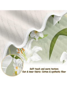 Manta para Bebé BOESI Flores de Lirio 76x102 cm Suave 2
