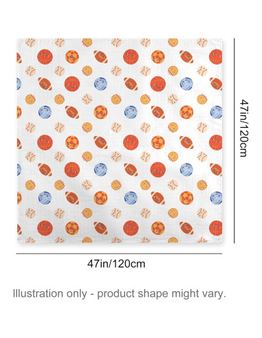 Mantas de Muselina IBESTOPIA 120x120 cm Paquete de 2 Bebés