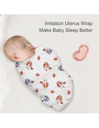 Mantas de Muselina IBESTOPIA 120x120 cm Paquete de 2 Bebés