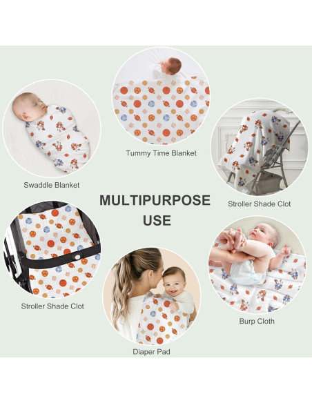 Mantas de Muselina IBESTOPIA 120x120 cm Paquete de 2 Bebés Mantas de Muselina IBESTOPIA 120x120 cm Paquete de 2 Bebés