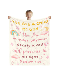 Manta de Bautismo HEIFAM para Niños 127cm x 101.6cm Franela