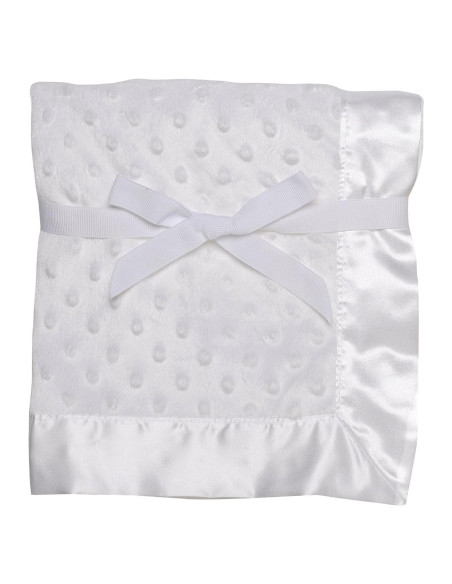 Manta Texturizada Baby Starters Blanca 76x102 cm con Ribete Satén Manta Texturizada Baby Starters Blanca 76x102 cm con Ribete Satén