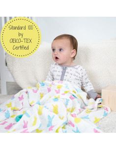 Manta de Envolver LollyBanks 120x120 cm Algodón 100% Pascua 2