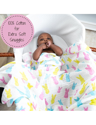 Manta de Envolver LollyBanks 120x120 cm Algodón 100% Pascua