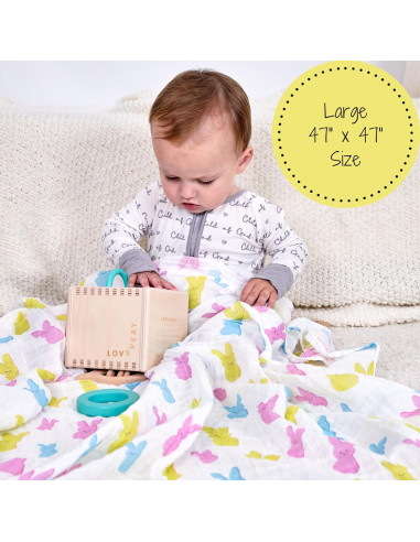 Manta de Envolver LollyBanks 120x120 cm Algodón 100% Pascua