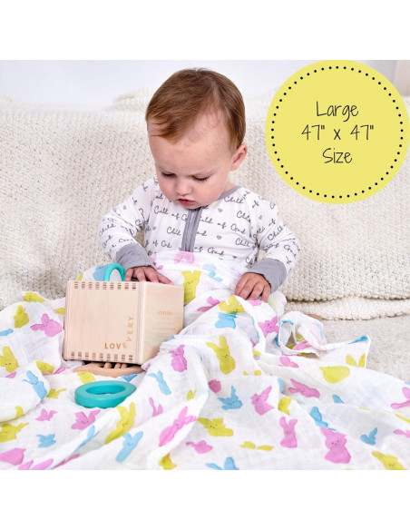 Manta de Envolver LollyBanks 120x120 cm Algodón 100% Pascua