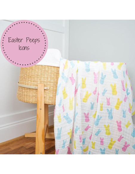 Manta de Envolver LollyBanks 120x120 cm Algodón 100% Pascua
