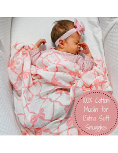 Manta de Envuelo LollyBanks 100% Algodón Muselina 120x120 cm 2