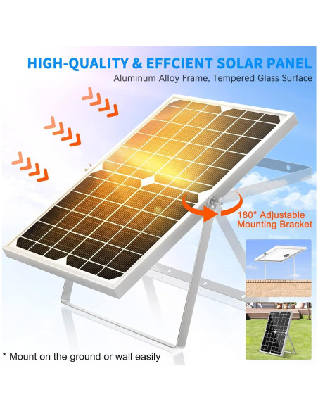 Bomba de Fuente Solar FEOXSHAL 15W 720 LPH para Jardines y Estanques