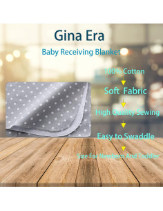 Mantas de Envolver para Bebé Gina Era 8 Pcs 76x76 cm Algodón 2