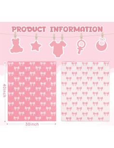 Manta de bebé rosa SmoothNovelty 76x102 cm Microfibra Reversible 2