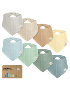 Paquete de 8 Baberos de Muselina KeaBabies Mirage Unisex
