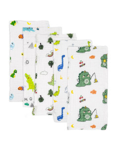 Toallas para Eructos de Bebé PENG'S M 5 Pack Algodón Muslín 50.8x25.4 cm