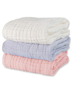 Juego de 3 Toallas de Baño Muselina WinReal 101.6x101.6 cm