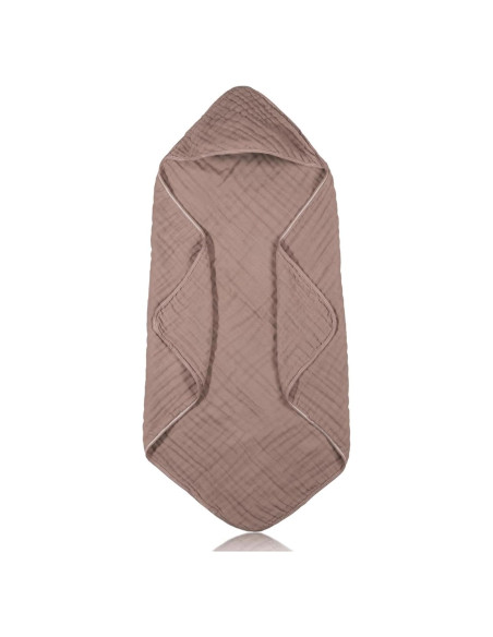 Toalla de baño con capucha Peryiter Muslin 81x81 cm Café