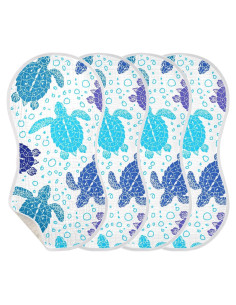 Paquete de 4 Paños de Muselina YYZZH 56x28cm Algodón Tortuga