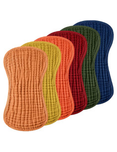 Paquete de 6 Paños de Muselina Frienda 100% Algodón 50.8x22.9cm