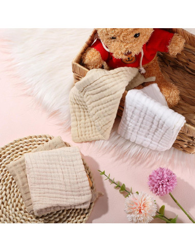 8 Paños de Lavado para Bebés SmoothNovelty 30x30 cm Algodón