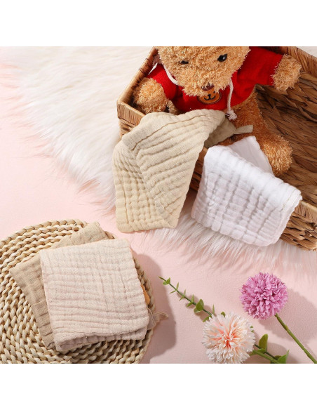 8 Paños de Lavado para Bebés SmoothNovelty 30x30 cm Algodón