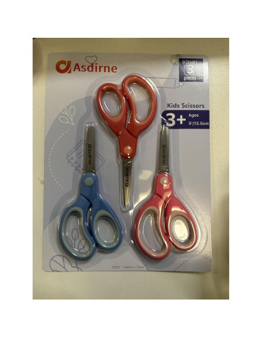 Tijeras de Seguridad para Niños Asdirne 13.5cm 3 Piezas