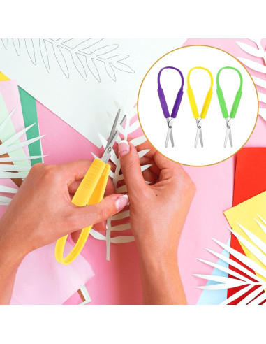 Juego de 3 Tijeras de Anillo Telooco para Niños 14 cm