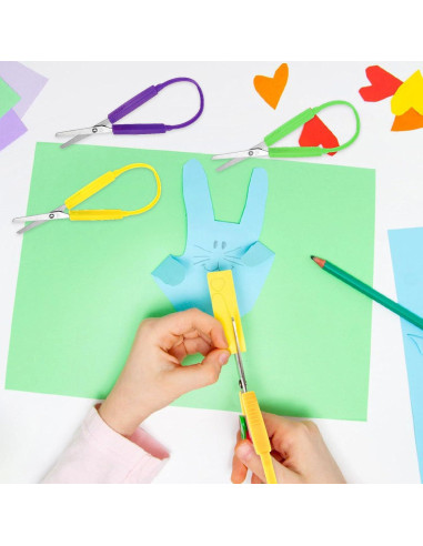 Juego de 3 Tijeras de Anillo Telooco para Niños 14 cm