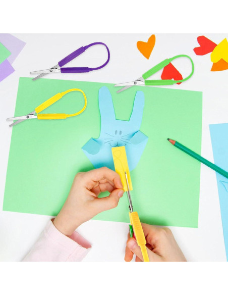 Juego de 3 Tijeras de Anillo Telooco para Niños 14 cm