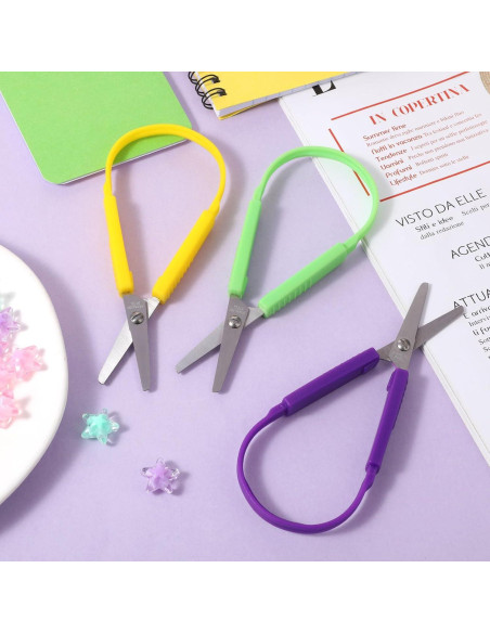 Juego de 3 Tijeras de Anillo Telooco para Niños 14 cm